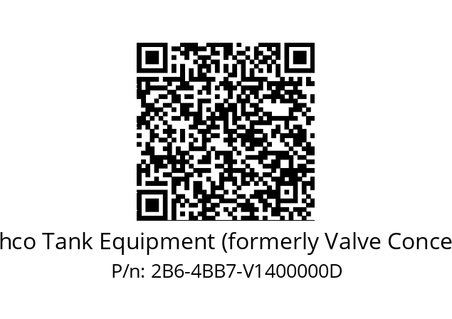   Cashco Tank Equipment (formerly Valve Concepts) 2B6-4BB7-V1400000D