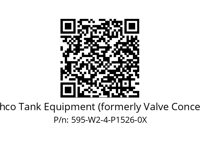   Cashco Tank Equipment (formerly Valve Concepts) 595-W2-4-P1526-0X