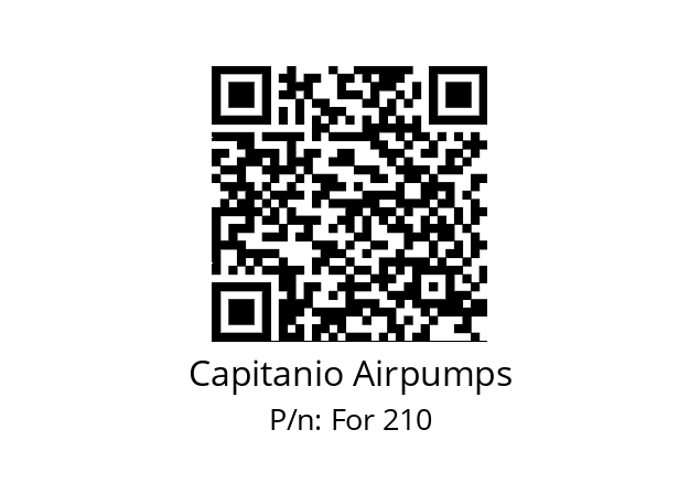   Capitanio Airpumps For 210