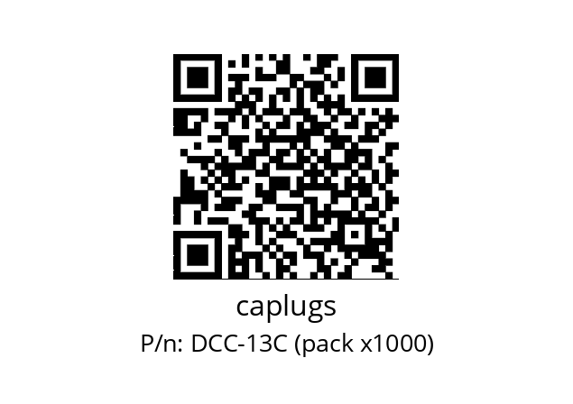   caplugs DCC-13C (pack x1000)