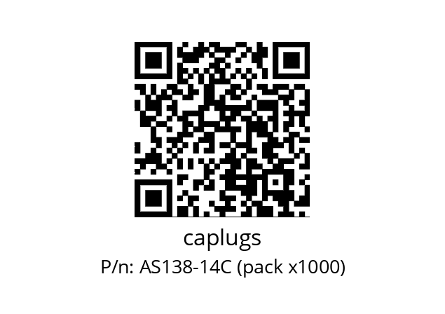   caplugs AS138-14C (pack x1000)