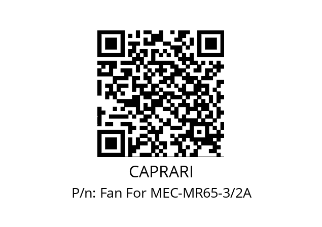   CAPRARI Fan For MEC-MR65-3/2A