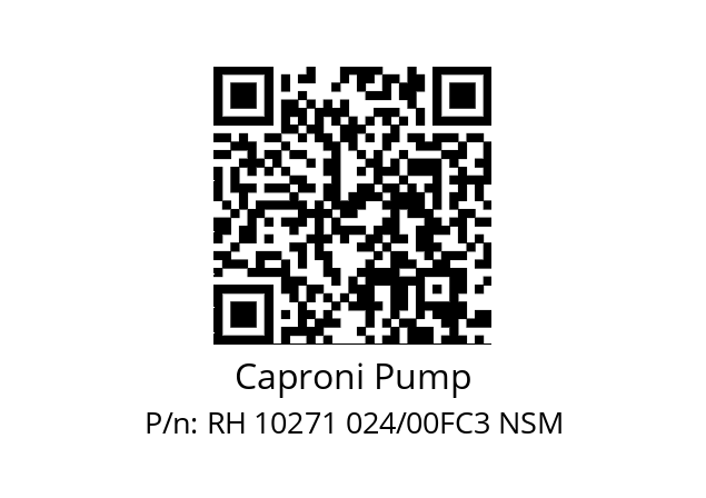   Caproni Pump RH 10271 024/00FC3 NSM