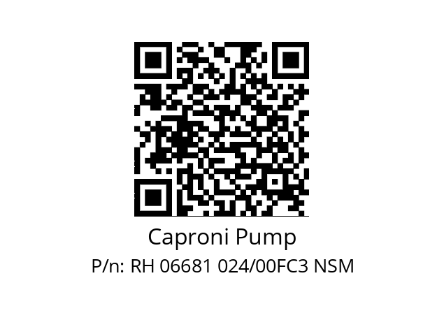   Caproni Pump RH 06681 024/00FC3 NSM