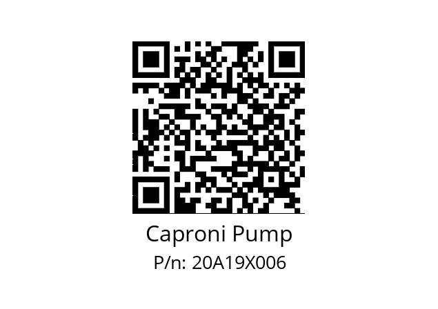   Caproni Pump 20A19X006