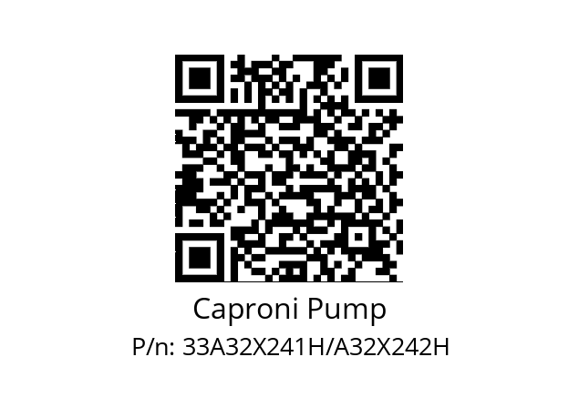   Caproni Pump 33A32X241H/A32X242H