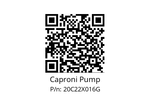   Caproni Pump 20C22X016G