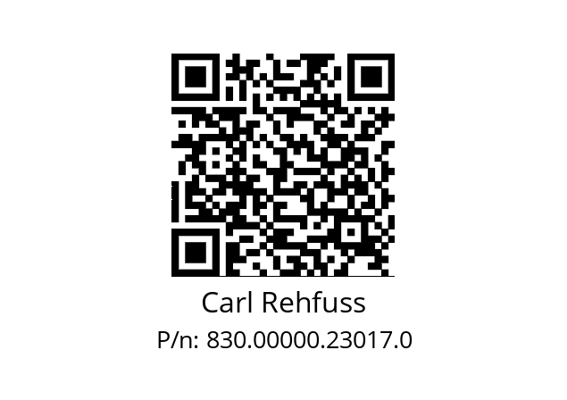   Carl Rehfuss 830.00000.23017.0