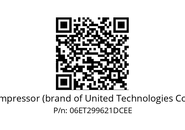   Carlyle Compressor (brand of United Technologies Corporation) 06ET299621DCEE