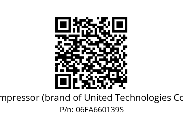   Carlyle Compressor (brand of United Technologies Corporation) 06EA660139S