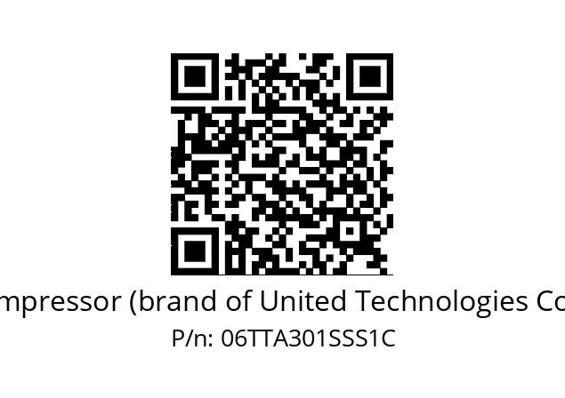   Carlyle Compressor (brand of United Technologies Corporation) 06TTA301SSS1C