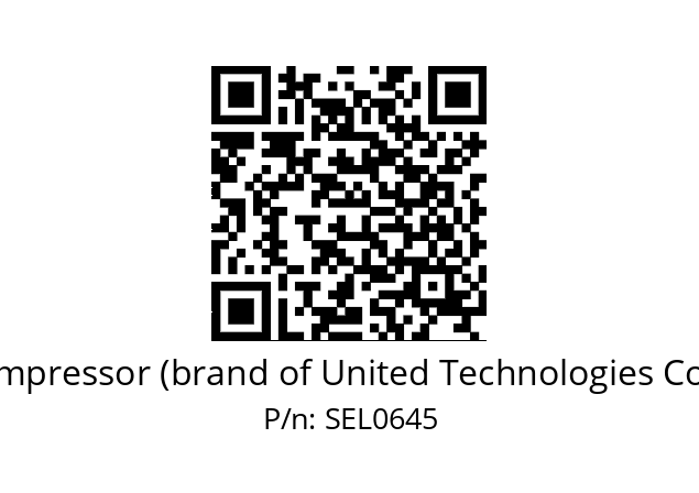   Carlyle Compressor (brand of United Technologies Corporation) SEL0645