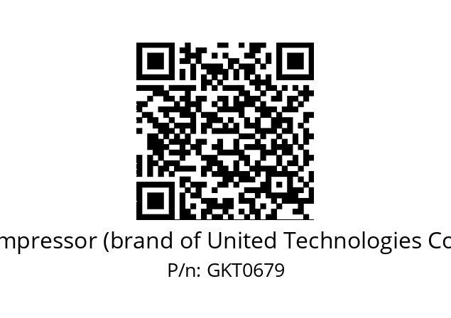   Carlyle Compressor (brand of United Technologies Corporation) GKT0679