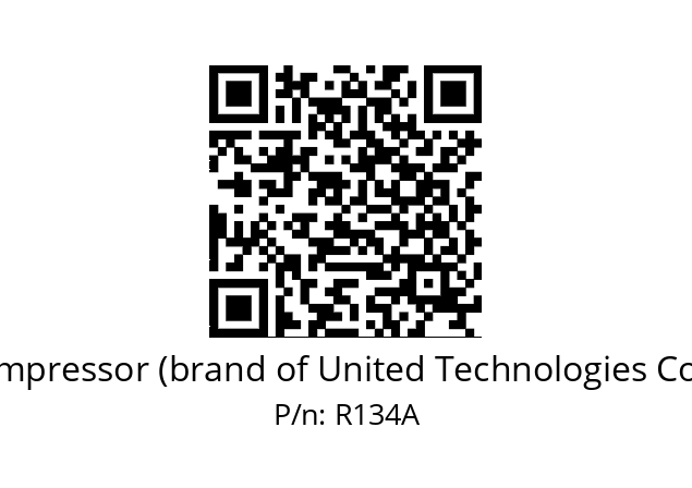   Carlyle Compressor (brand of United Technologies Corporation) R134A