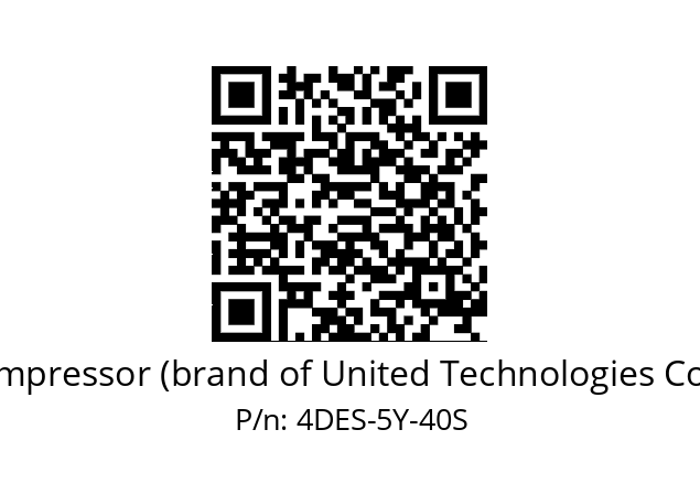   Carlyle Compressor (brand of United Technologies Corporation) 4DES-5Y-40S