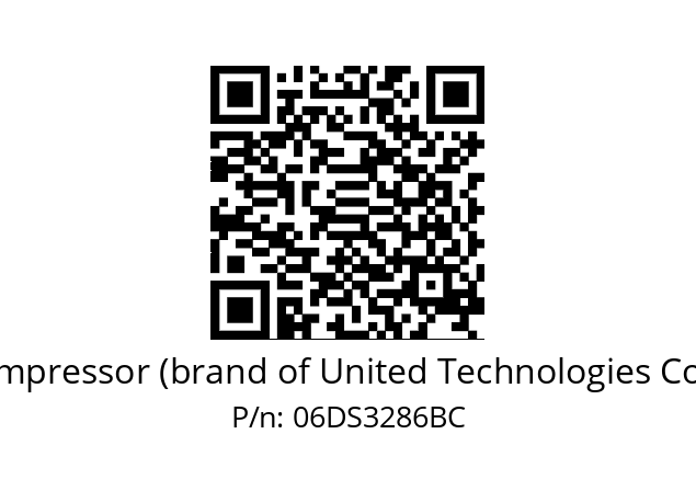   Carlyle Compressor (brand of United Technologies Corporation) 06DS3286BC