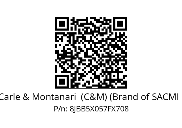   Carle & Montanari  (C&M) (Brand of SACMI ) 8JBB5X057FX708