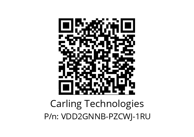   Carling Technologies VDD2GNNB-PZCWJ-1RU