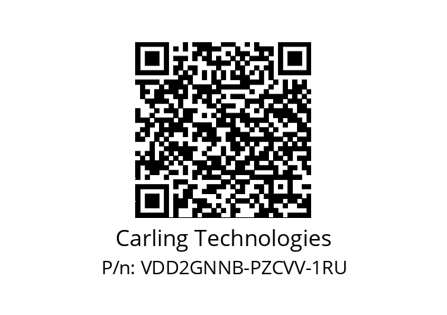   Carling Technologies VDD2GNNB-PZCVV-1RU