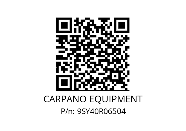   CARPANO EQUIPMENT 9SY40R06504