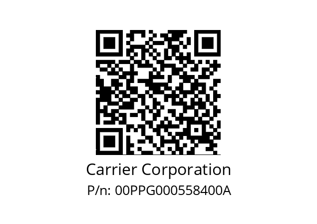   Carrier Corporation 00PPG000558400A