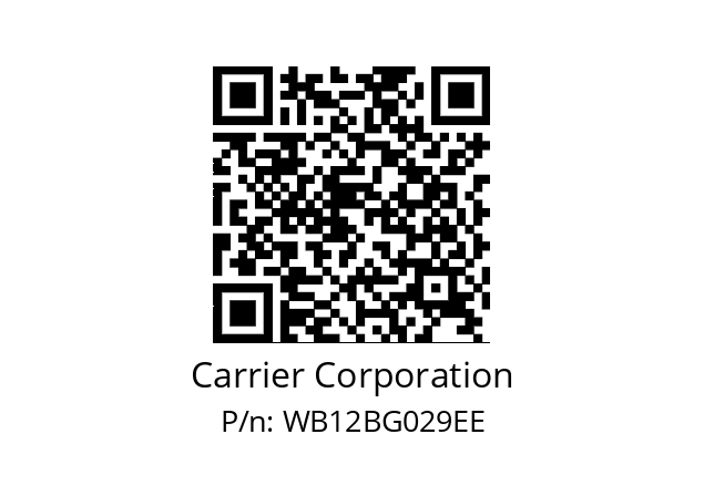   Carrier Corporation WB12BG029EE