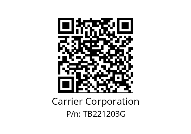   Carrier Corporation TB221203G