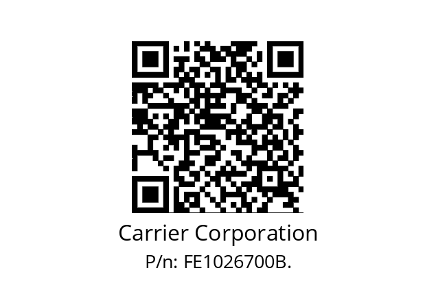   Carrier Corporation FE1026700B.