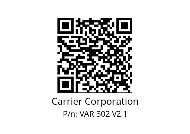   Carrier Corporation VAR 302 V2.1