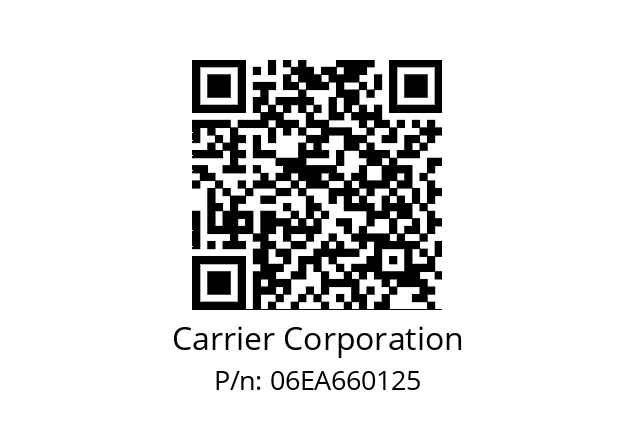   Carrier Corporation 06EA660125