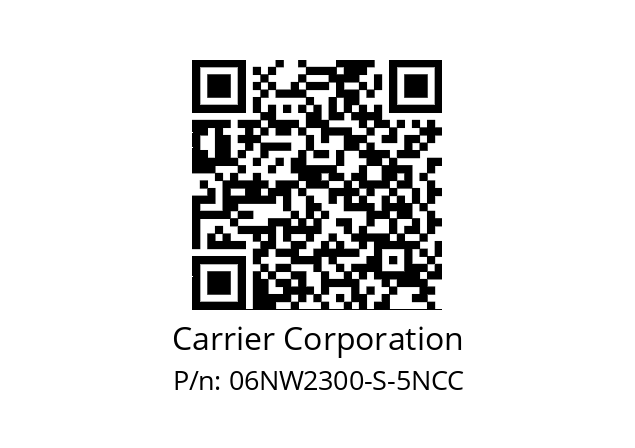   Carrier Corporation 06NW2300-S-5NCC