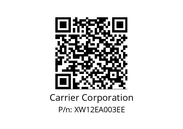   Carrier Corporation XW12EA003EE