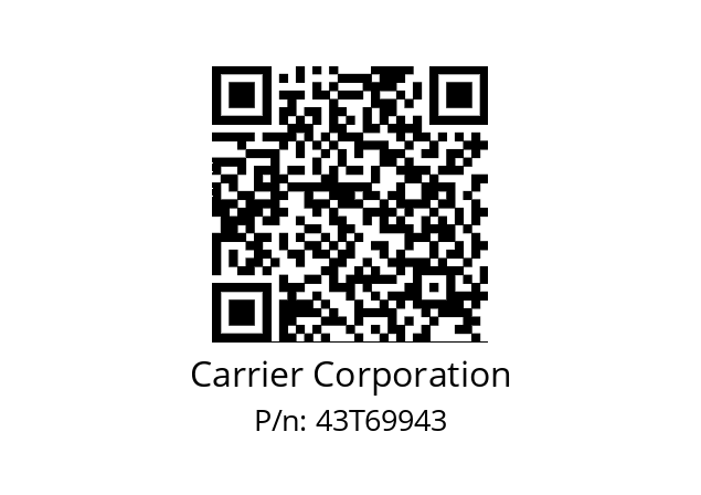   Carrier Corporation 43T69943