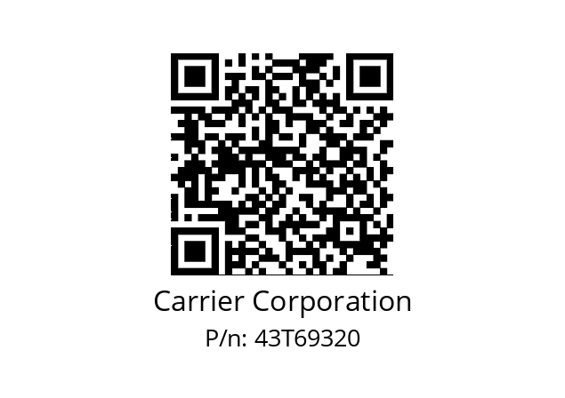   Carrier Corporation 43T69320