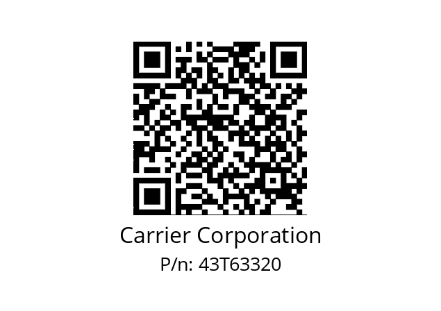   Carrier Corporation 43T63320