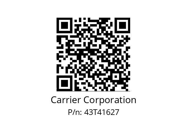   Carrier Corporation 43T41627