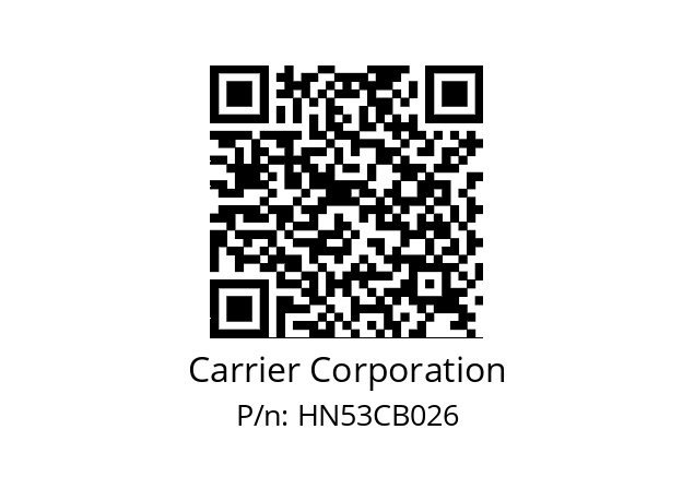   Carrier Corporation HN53CB026