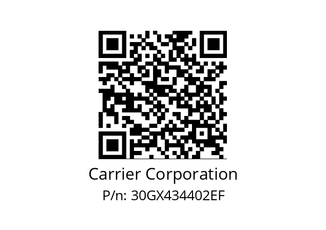   Carrier Corporation 30GX434402EF