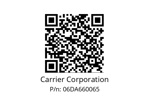   Carrier Corporation 06DA660065