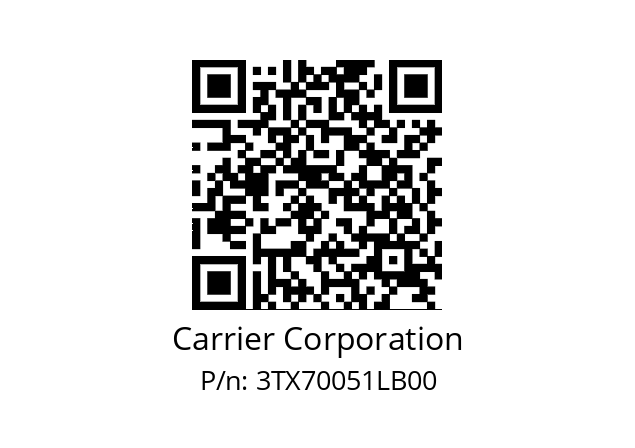   Carrier Corporation 3TX70051LB00