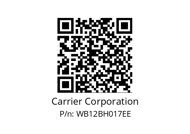   Carrier Corporation WB12BH017EE