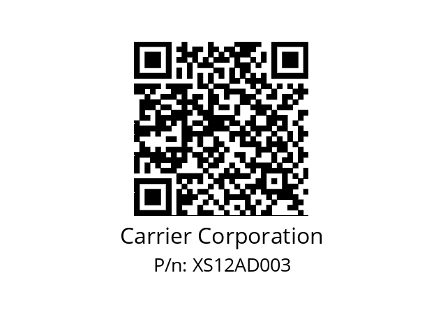   Carrier Corporation XS12AD003