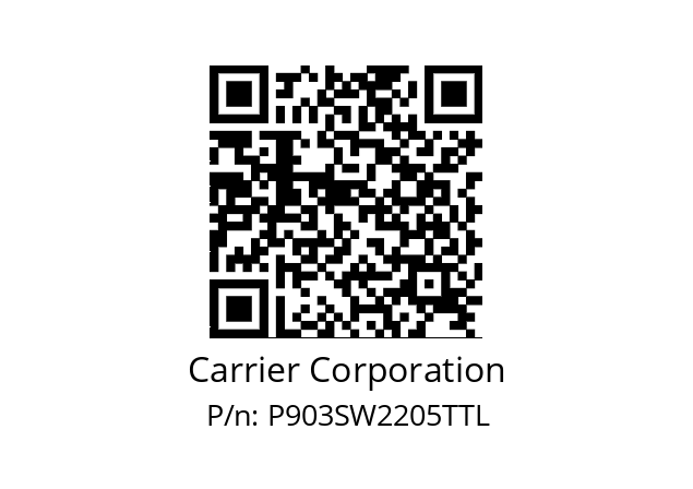   Carrier Corporation P903SW2205TTL