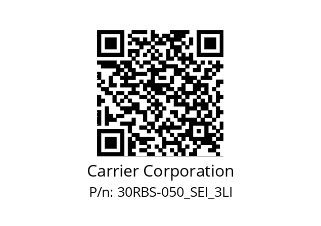   Carrier Corporation 30RBS-050_SEI_3LI