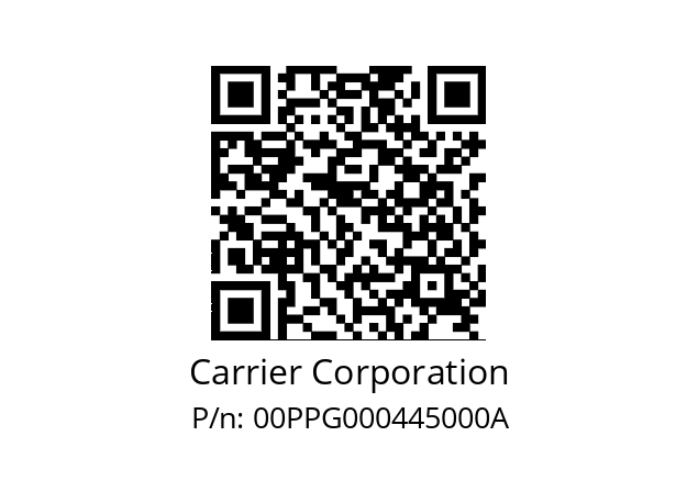   Carrier Corporation 00PPG000445000A