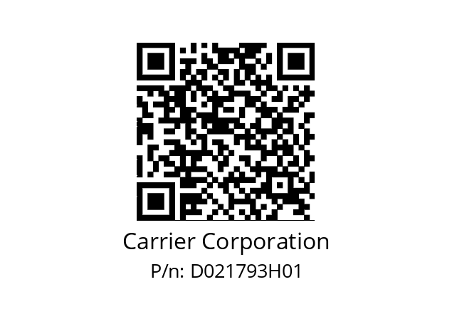   Carrier Corporation D021793H01