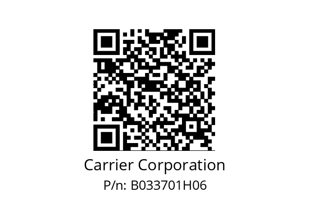   Carrier Corporation B033701H06