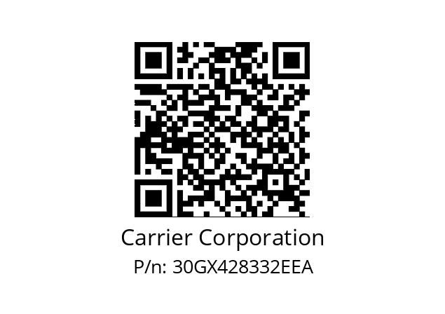   Carrier Corporation 30GX428332EEA