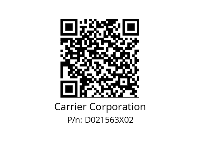   Carrier Corporation D021563X02