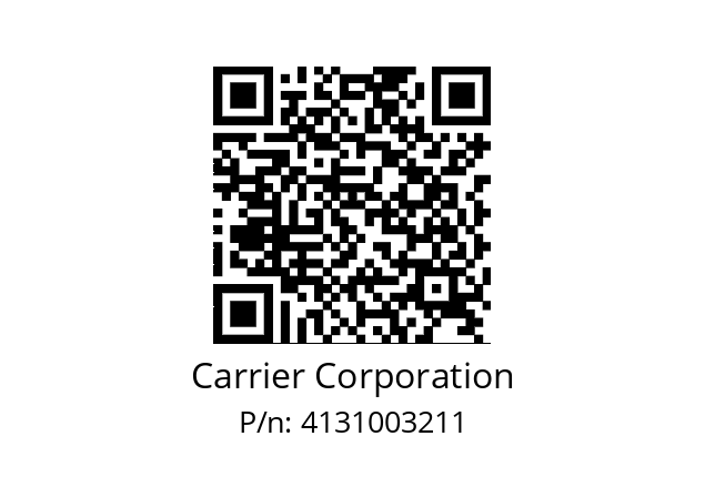   Carrier Corporation 4131003211